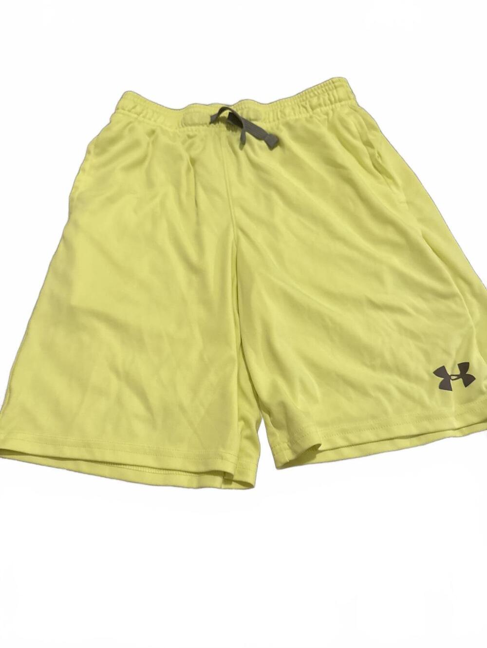 Under Armour Boys Yellow Athletic Shorts Medium